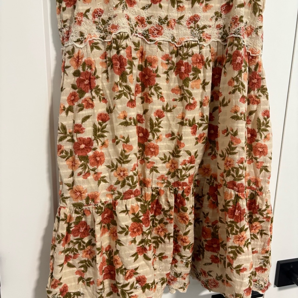 American Eagle Floral Print Summer Spring Short Mini Dress Women's Size Medium - Picture 5 of 11